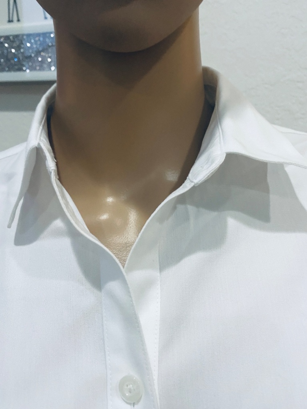 New! Classic Cool Mix Women's White Button Down Long Sleeve Shirt